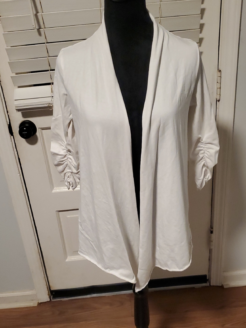 Soybu White Lightweight Open-Front Cardigan